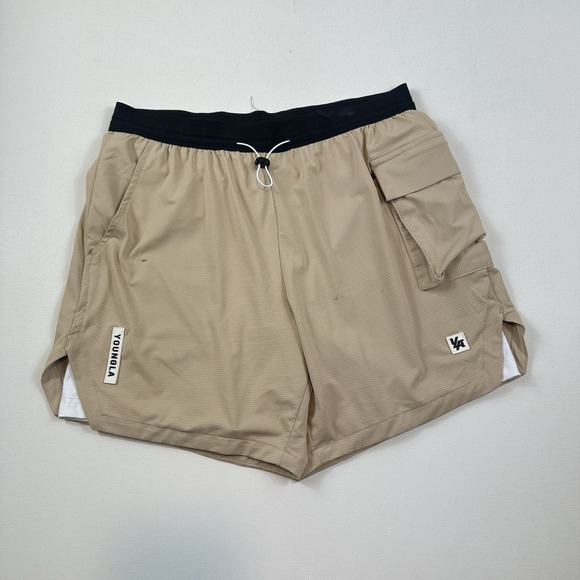 YoungLA Shorts Mens Medium Athletic Gym Athlesiure  Active‎ Training Lined Train - Picture 1 of 9